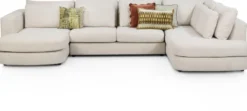 Adino, Longchair links - 2,5 zits zonder arm - ottomane rechts