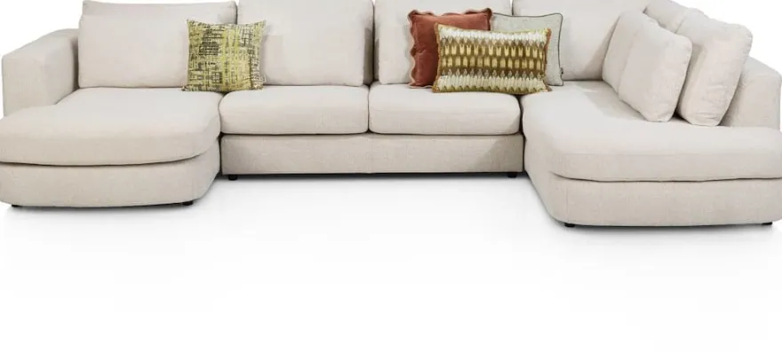 Adino, Longchair links - 2,5 zits zonder arm - ottomane rechts