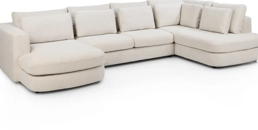 Adino, Longchair links - 2,5 zits zonder arm - ottomane rechts