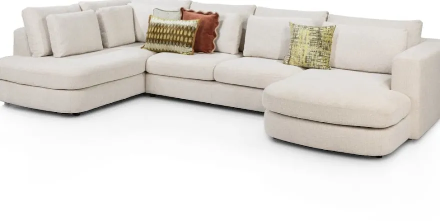 Adino, Ottomane links - 2,5 zits zonder arm - longchair rechts
