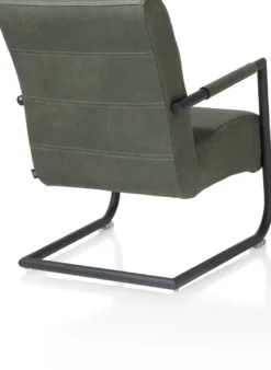 Angelica, bijzetfauteuil - leder Cuba - charcoal