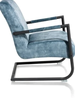 Angelica, bijzetfauteuil + zwart frame (ROB)