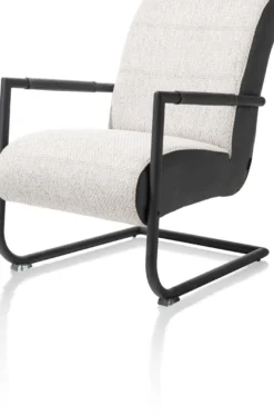 Angelica, bijzetfauteuil + zwart frame (ROB)