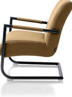 Angelica, bijzetfauteuil + zwart frame (ROB)