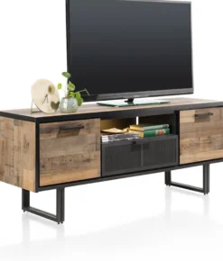 Avalon, lowboard 150 cm - 2-deuren + 1-lade + 1-niche (+ LED) - Driftwood