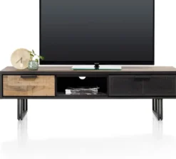 Avalon, tv-dressoir 160 cm - 2-laden + 1-niche - Driftwood