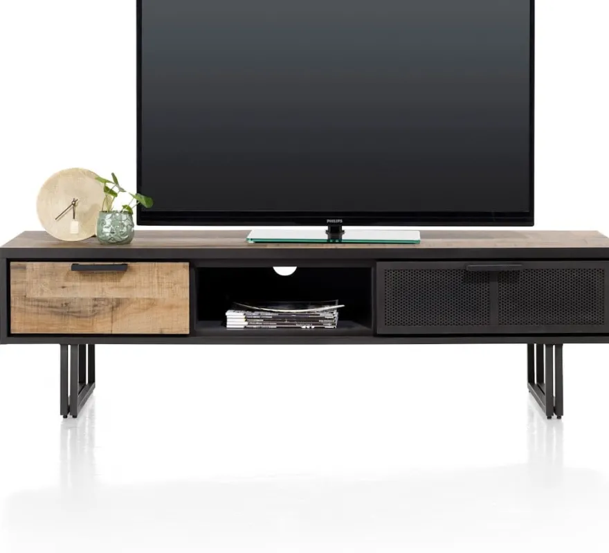 Avalon, tv-dressoir 160 cm - 2-laden + 1-niche - Driftwood