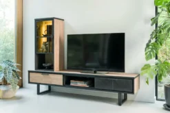 Avalon, tv-dressoir 160 cm - 2-laden + 1-niche - Driftwood