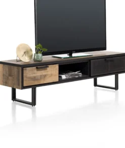 Avalon, tv-dressoir 160 cm - 2-laden + 1-niche - Driftwood