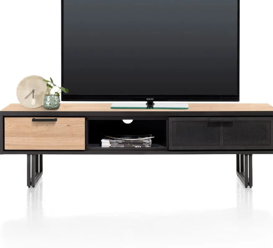 Avalon, tv-dressoir 160 cm - 2-laden + 1-niche - Driftwood