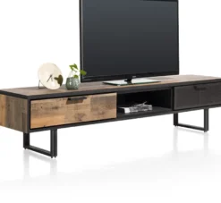 Avalon, tv-dressoir 200 cm - 2-laden + 1-niche - Driftwood