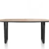 Avalox, bartafel ovaal 240 x 110 cm - kleur driftwood - V poot