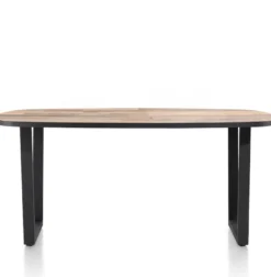 Avalox, bartafel ovaal 210 x 110 cm - kleur driftwood - V poot