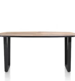 Avalox, bartafel ovaal 180 x 110 cm - kleur driftwood - V poot