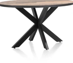 Avalox, bartafel rond 150 x 120 cm - kleur driftwood - centrale poot