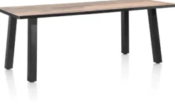 Avalox, bartafel 230 x 98 cm - kleur driftwood - 4 poot