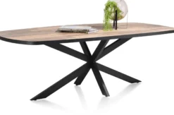 Avalox, eetkamertafel ovaal 240 x 110 cm - kleur driftwood - centrale poot