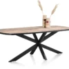 Avalox, eetkamertafel ovaal 210 x 110 cm - kleur driftwood - centrale poot