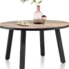Avalox, eetkamertafel rond 130 x 110 cm - kleur driftwood - 4 poot
