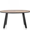 Avalox, eetkamertafel rond 150 x 120 cm - kleur driftwood - 4 poot