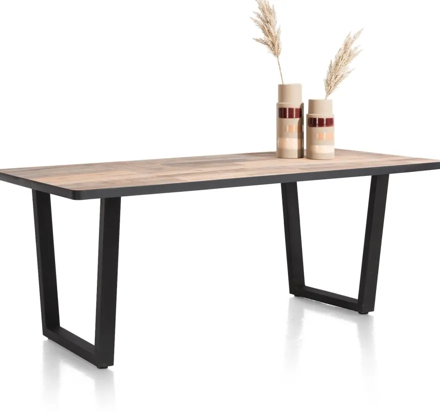 Avalox, eetkamertafel 200 x 98 cm - kleur driftwood - V poot