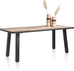 Avalox, eetkamertafel 200 x 98 cm - kleur driftwood - 4 poot