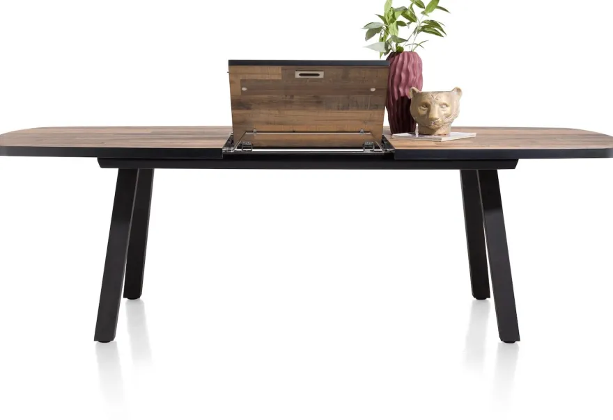 Avalox, uitschuif bartafel ovaal 190 (+ 60) x 110 cm - kleur driftwood - 4 poot