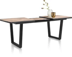 Avalox, uitschuif bartafel 190 (+ 60) x 98 cm - kleur driftwood - V poot