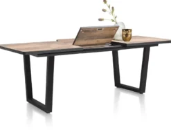 Avalox, uitschuif bartafel 190 (+ 60) x 98 cm - kleur driftwood - V poot