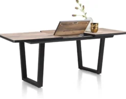 Avalox, uitschuif bartafel 160 (+ 50) x 98 cm - kleur driftwood - V poot