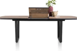 Avalox, uitschuiftafel ovaal 190 (+ 60) x 110 cm - kleur driftwood - V poot