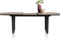 Avalox, uitschuiftafel ovaal 190 (+ 60) x 110 cm - kleur driftwood - V poot