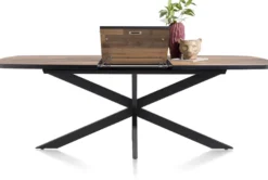 Avalox, uitschuiftafel ovaal 190 (+ 60) x 110 cm - kleur driftwood - centrale poot