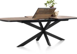 Avalox, uitschuiftafel ovaal 190 (+ 60) x 110 cm - kleur driftwood - centrale poot