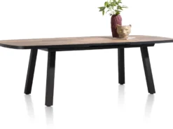 Avalox, uitschuiftafel ovaal 190 (+ 60) x 110 cm - kleur driftwood - 4 poot