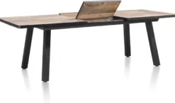 Avalox, uitschuiftafel 190 (+ 60) x 98 cm - kleur driftwood - 4 poot