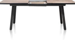 Avalox, uitschuiftafel 160 (+ 50) x 98 cm - kleur driftwood - 4 poot