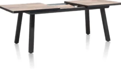Avalox, uitschuiftafel 160 (+ 50) x 98 cm - kleur driftwood - 4 poot