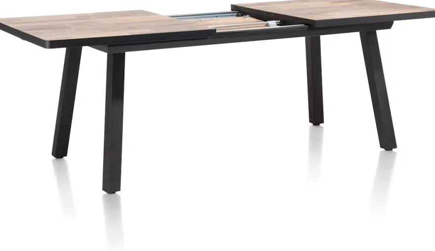 Avalox, uitschuiftafel 160 (+ 50) x 98 cm - kleur driftwood - 4 poot
