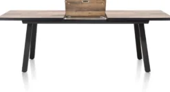 Avalox, uitschuiftafel 160 (+ 50) x 98 cm - kleur driftwood - 4 poot