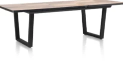 Avalox, uitschuiftafel 190 (+ 60) x 98 cm - kleur driftwood - V poot