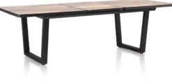 Avalox, uitschuiftafel 190 (+ 60) x 98 cm - kleur driftwood - V poot