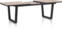 Avalox, uitschuiftafel 190 (+ 60) x 98 cm - kleur driftwood - V poot
