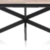Avalox, uitschuiftafel 190 (+ 60) x 98 cm - kleur driftwood - centrale poot