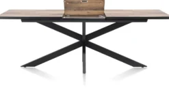 Avalox, uitschuiftafel 190 (+ 60) x 98 cm - kleur driftwood - centrale poot