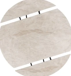 Avellino, uitschuiftafel rond 90 (+ 2 x 30 cm) x 150 cm