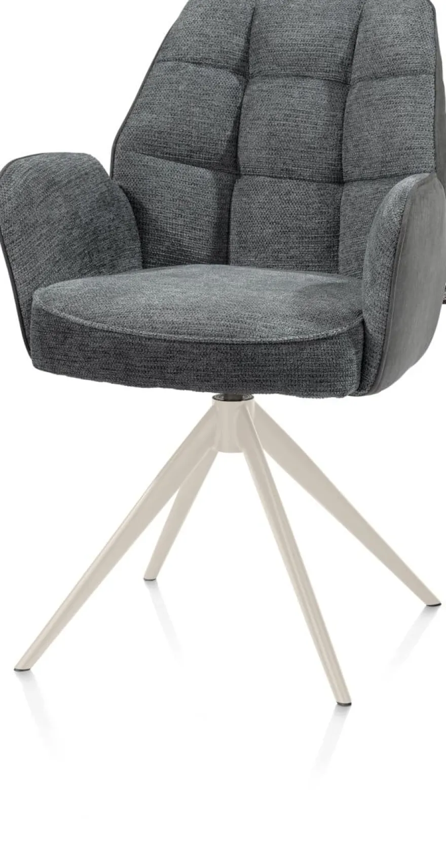 Bell, armstoel - creme frame - draaibaar - pocket - combi Calabria/Vada - Antraciet