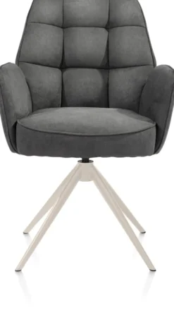 Bell, armstoel - creme frame - draaibaar - relax - pocket - stof Calabria - Antraciet