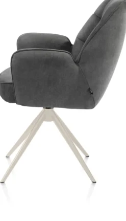Bell, armstoel - creme frame - draaibaar - relax - pocket - stof Calabria - Antraciet