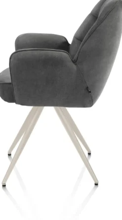 Bell, armstoel - creme frame - pocket - stof Calabria - Antraciet